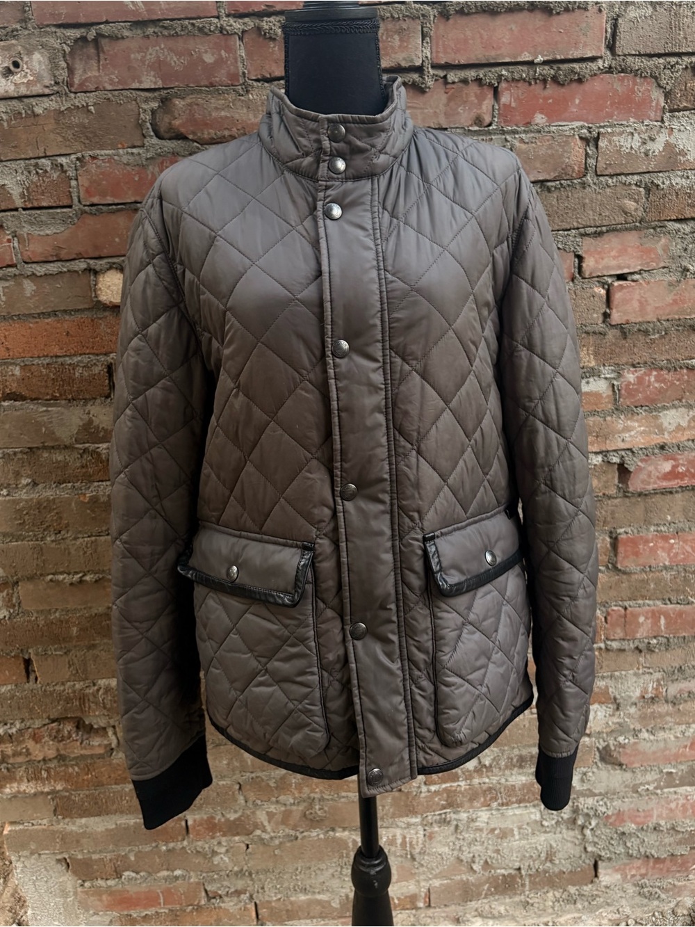 Coach Men’s Grey Quilted Diamond Puffer Jacket